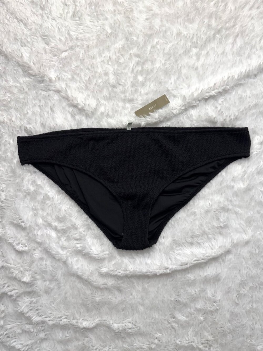J. Crew Textured Hipster Full-coverage Bikini Bottom Black 3X NEW TAGS